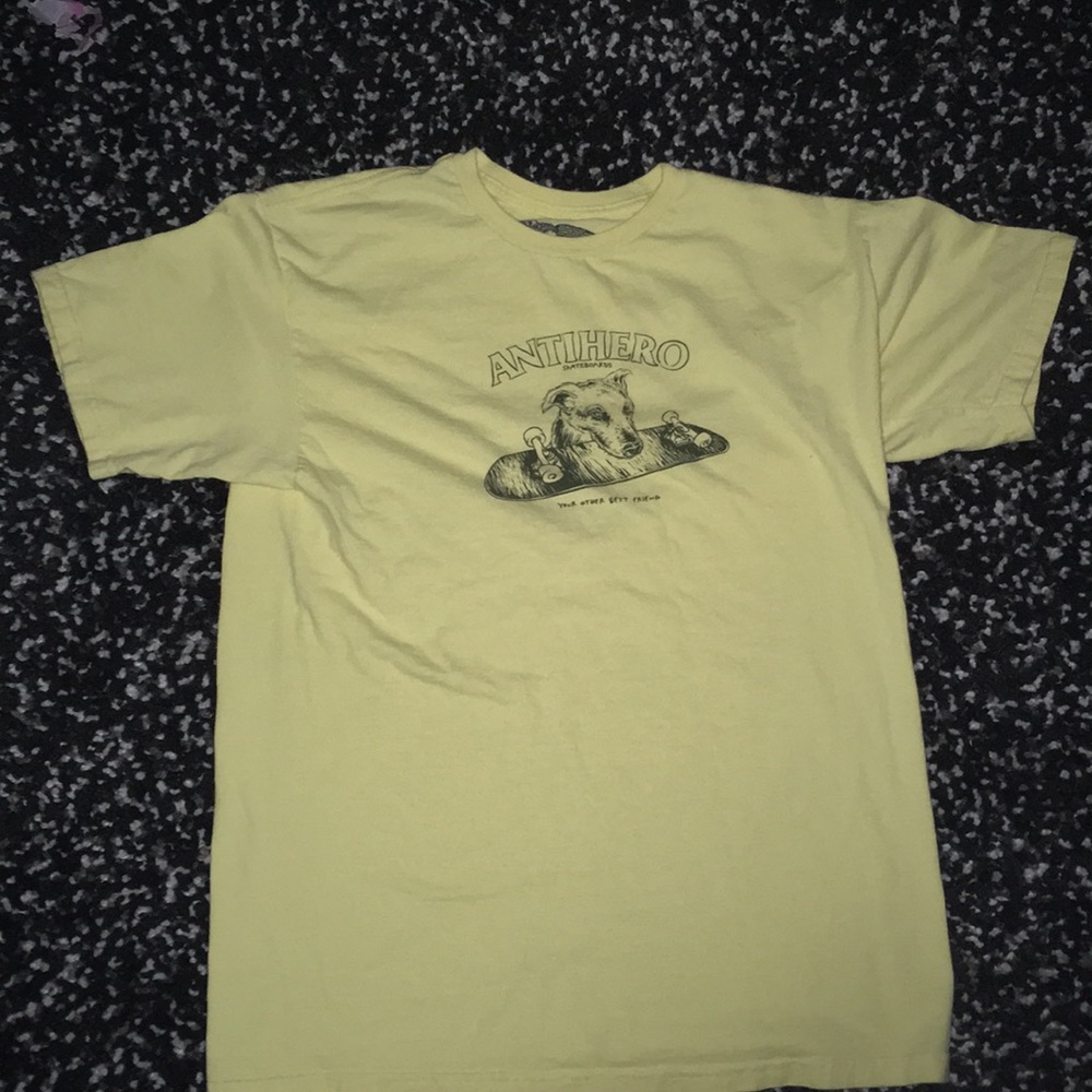 Yellow antihero skateboards shirt    Men’s medium